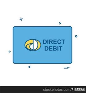 Direct Debit card design vector
