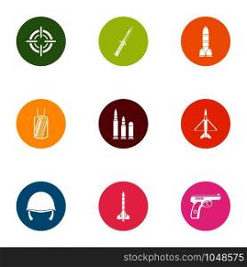 Direct icons set. Flat set of 9 direct vector icons for web isolated on white background. Direct icons set, flat style