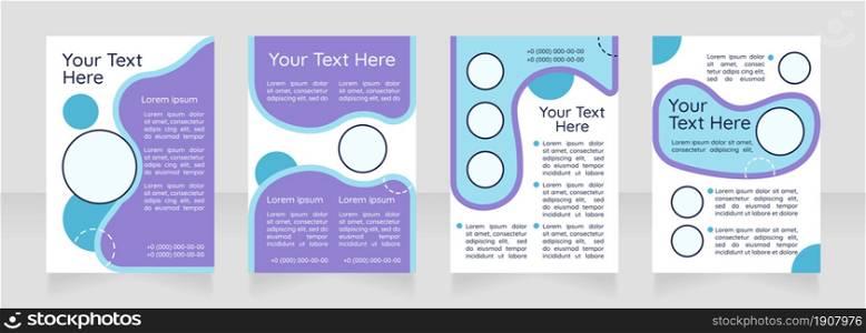 Direct marketing campaign blank brochure layout design. Vertical poster template set with empty copy space for text. Premade corporate reports collection. Editable flyer paper pages. Direct marketing campaign blank brochure layout design