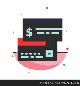 Direct Payment, Card, Credit, Debit, Direct Abstract Flat Color Icon Template