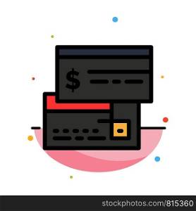 Direct Payment, Card, Credit, Debit, Direct Abstract Flat Color Icon Template