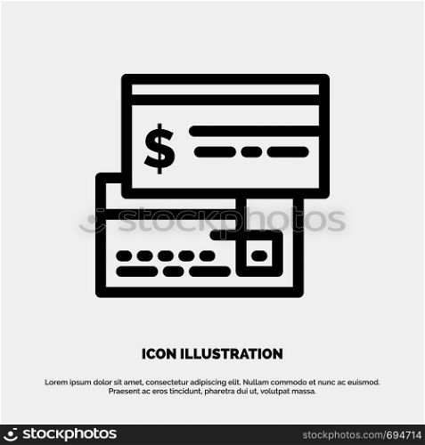 Direct Payment, Card, Credit, Debit, Direct Line Icon Vector