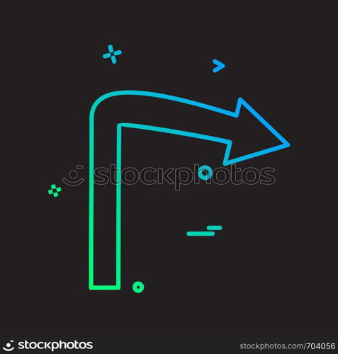 Direction arrow icon design vector