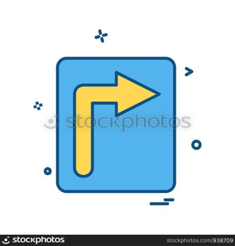 Direction arrow icon design vector