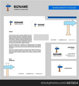 Direction board Business Letterhead, Envelope and visiting Card Design vector template