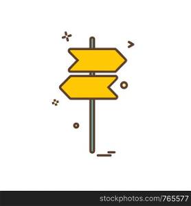 Direction board icon design vector