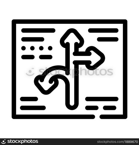 direction globalization line icon vector. direction globalization sign. isolated contour symbol black illustration. direction globalization line icon vector illustration