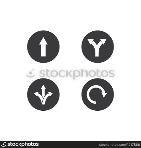 Direction icon vector flat design