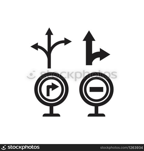 direction icon vector template sign illustration