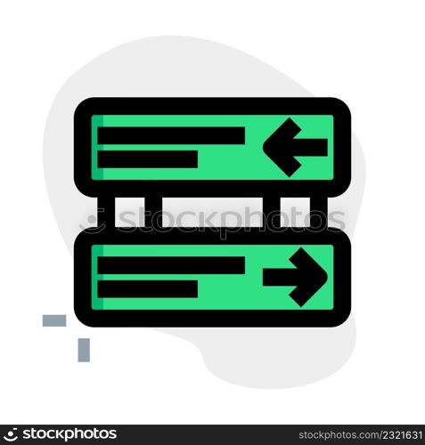 Direction indication for department store and other stores on a Billboard