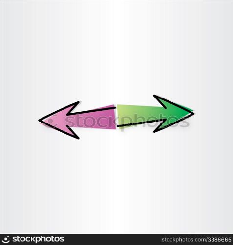 direction left and right arrows design element