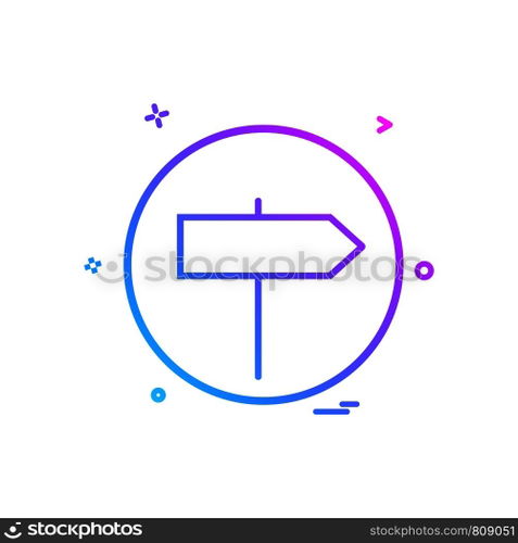 direction right basic icon vector design