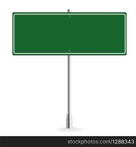 Direction sign board, road destination signs, street signage boards and green directing signboard pointer. vector illustration