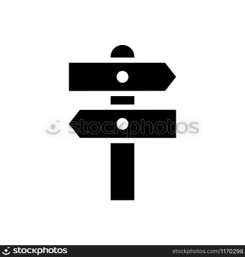 Direction sign trendy design template