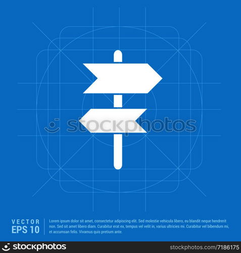 Direction signboard icon