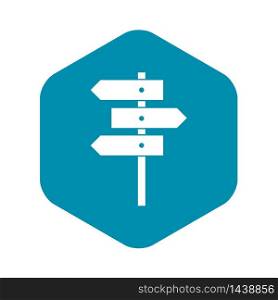 Direction signs icon in simple style on a white background vector illustration. Direction signs icon, simple style