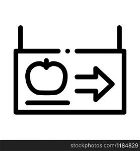 Direction Tablet Icon Vector. Outline Direction Tablet Sign. Isolated Contour Symbol Illustration. Direction Tablet Icon Vector Outline Illustration