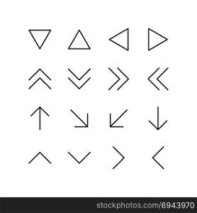 Directional and double arrows icon set