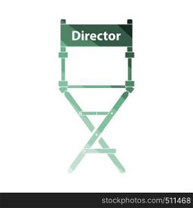 Director chair icon. Flat color design. Vector illustration.