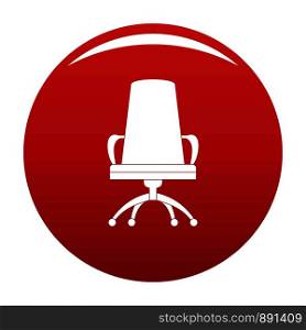 Director chair icon. Simple illustration of director chair vector icon for any design red. Director chair icon vector red
