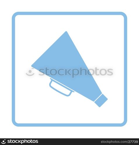 Director megaphone icon. Blue frame design. Vector illustration.