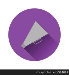 Director megaphone icon on gray background, round shadow. Vector illustration.