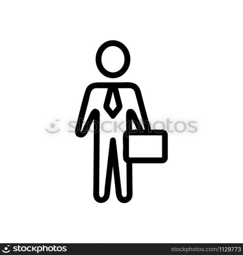 director of the firm icon vector. A thin line sign. Isolated contour symbol illustration. director of the firm icon vector. Isolated contour symbol illustration