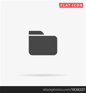 Directory, Folder flat vector icon. Glyph style sign. Simple hand drawn illustrations symbol for concept infographics, designs projects, UI and UX, website or mobile application.. Directory, Folder flat vector icon