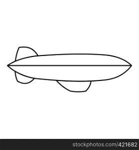 Dirigible icon. Outline illustration of dirigible vector icon for web. Dirigible icon, outline style
