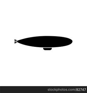 Dirigible it is black icon . Simple style .. Dirigible it is black icon .