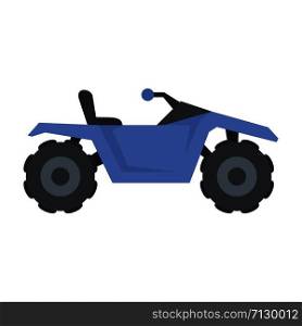 Dirt quad bike icon. Flat illustration of dirt quad bike vector icon for web design. Dirt quad bike icon, flat style