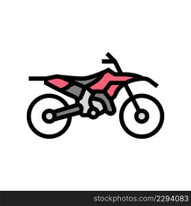 dirtbike motorcycle color icon vector. dirtbike motorcycle sign. isolated symbol illustration. dirtbike motorcycle color icon vector illustration