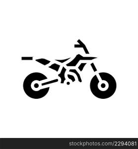 dirtbike motorcycle glyph icon vector. dirtbike motorcycle sign. isolated contour symbol black illustration. dirtbike motorcycle glyph icon vector illustration