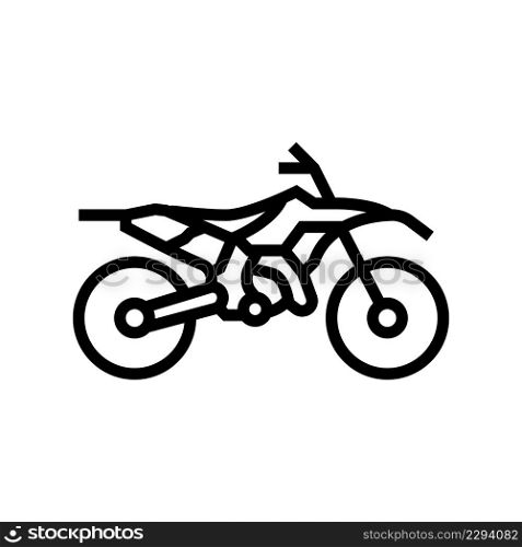 dirtbike motorcycle line icon vector. dirtbike motorcycle sign. isolated contour symbol black illustration. dirtbike motorcycle line icon vector illustration