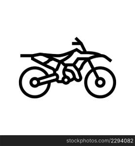 dirtbike motorcycle line icon vector. dirtbike motorcycle sign. isolated contour symbol black illustration. dirtbike motorcycle line icon vector illustration