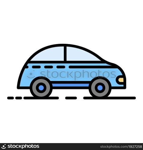 Dirty car icon. Outline dirty car vector icon color flat isolated. Dirty car icon color outline vector