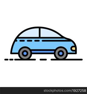 Dirty car icon. Outline dirty car vector icon color flat isolated. Dirty car icon color outline vector