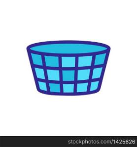 dirty laundry basket icon vector. dirty laundry basket sign. color symbol illustration. dirty laundry basket icon vector outline illustration