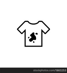 Dirty Tshirt, T-shirt with Spots Dirt. Flat Vector Icon illustration. Simple black symbol on white background. Dirty Tshirt, T-shirt with Spots Dirt sign design template for web and mobile UI element. Dirty Tshirt, T-shirt with Spots Dirt. Flat Vector Icon illustration. Simple black symbol on white background. Dirty Tshirt, T-shirt with Spots Dirt sign design template for web and mobile UI element.