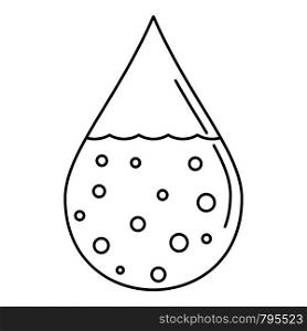 Dirty water drop icon. Outline dirty water drop vector icon for web design isolated on white background. Dirty water drop icon, outline style