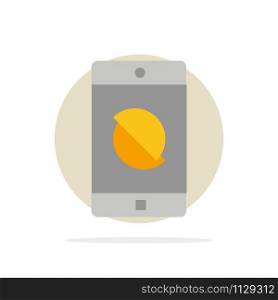 Disabled Application, Disabled Mobile, Mobile Abstract Circle Background Flat color Icon