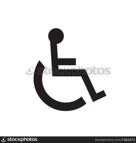 Disabled Handicap Icon isolated on white background