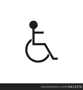 Disabled handicap icon. Vector illustration. EPS 10. stock image.. Disabled handicap icon. Vector illustration. EPS 10.