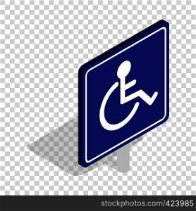 Disabled handicap isometric icon 3d on a transparent background vector illustration. Disabled handicap isometric icon