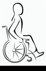 Disabled in a wheelchair