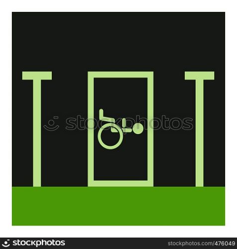 Disabled parking icon. Cartoon illustration of disabled parking vector icon for web. Disabled parking icon, cartoon style