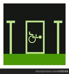 Disabled parking icon. Cartoon illustration of disabled parking vector icon for web. Disabled parking icon, cartoon style