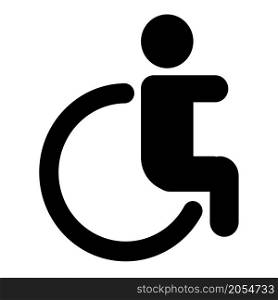 Disabled person icon. Wheelchair person. Parking element. Navigation sign. Flat design. Vector illustration. Stock image. EPS 10.. Disabled person icon. Wheelchair person. Parking element. Navigation sign. Flat design. Vector illustration. Stock image.