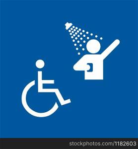 Disabled shower Icon