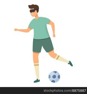 Disabled soccer sport icon cartoon vector. Training exercise. Person player. Disabled soccer sport icon cartoon vector. Training exercise